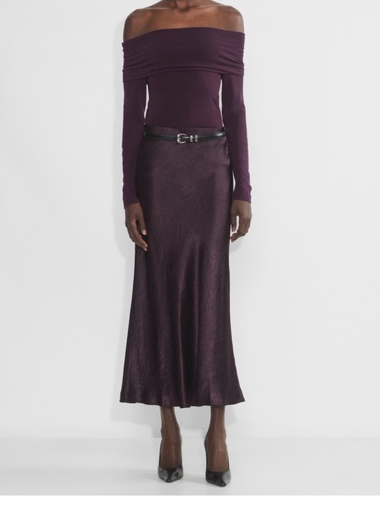 Aritzia Dresses & Skirts - Aritzia Satin Maxi Slip Skirt - noble purple